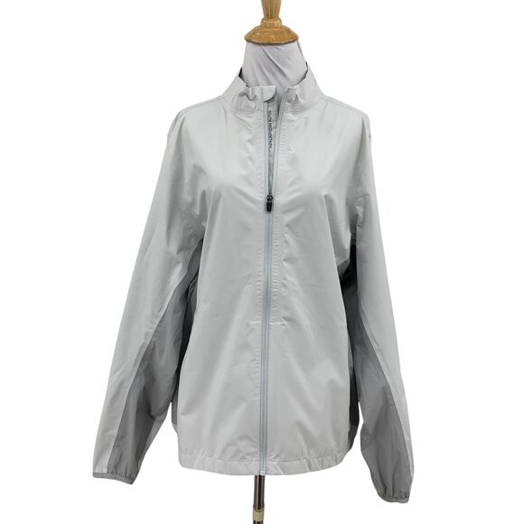 Sun Mountain Jacket Womens XL Extra Large Light Gray Monsoon Golf Full Zip Mock - Picture 1 of 13